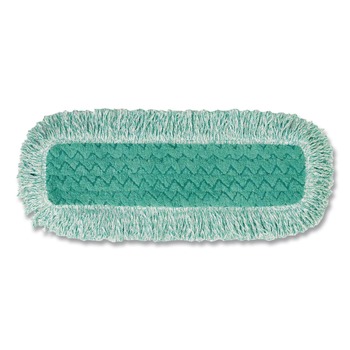 Rubbermaid Commercial FGQ41800GR00 18 in. Microfiber Dust Pad with Fringe - Green (6/Carton)