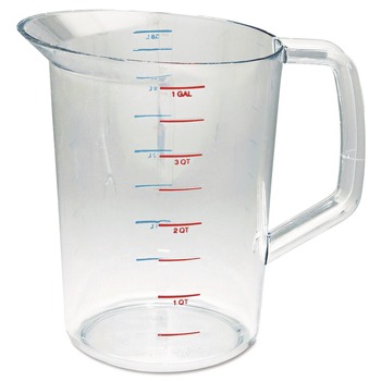Rubbermaid Commercial FG321800CLR Bouncer 4-Quart Measuring Cup - Clear