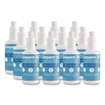  | Fresh Products 103Q-F-000I012M-22 32 oz. Conqueror 103 Odor Counteractant Concentrate - Lemon (12/Carton)