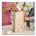 Grocery Bags | Ross & Wallace Paper Products 100308500PK/BL 6 in. x 3.88 in. x 12.5 in. #8 Size Grocery Paper Bags - Kraft (500/Bundle) image number 2