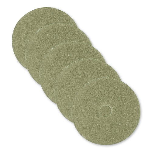 Floor Pads-Stripping | 3M 5000-20 20 in. Diameter Low-Speed TopLine Autoscrubber Floor Pads 5000 - Green/Amber (5/Carton) image number 0