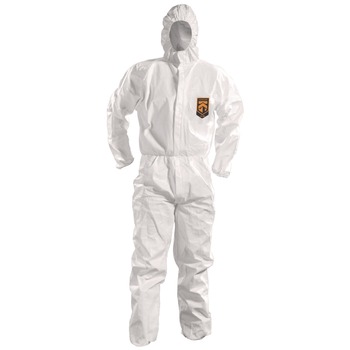 KleenGuard 51928 A50 Breathable Splash and Particle Protection Hooded Coveralls - 2X-Large, White (25/Carton)