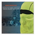 Head & Face Protection | Ergodyne 16834 N-Ferno 6823 One Size Fits Most Fleece Hinged Balaclava Face Mask - Lime image number 3