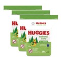 Hand Sanitizing Wipes | Huggies 31816 Natural Care 3.88 in. x 6.6 in. 1-Ply Sensitive Baby Wipes - Unscented White (552/Carton) image number 0