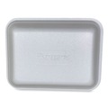 Food Containers & Lids | GEN 3PWH 8.7 in. x 6.6 in. x 1.1 in. #3P Meat Trays - White (400/Carton) image number 3