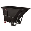 Carts & Trucks | Suncast Commercial RMTTSD150 1.5 cu. Yd. 1,300 lbs. Capacity Forkliftable Frame Standard Duty Tilt Truck - Black/Red image number 1