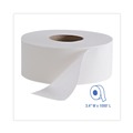 Toilet Tissues | Boardwalk SOD410323 3.4 in. x 1000 ft. 2 Ply Jumbo Roll Bathroom Tissue - White (12/Carton) image number 3