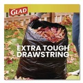 Drawstring & Kitchen Bags | Glad 78966 30 in. x 33 in. 1.05 mil 30 Gallon Three-Ply Drawstring Trash Bags - Black/Large (28/Box) image number 5