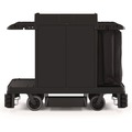 Perforated Roll & Hand Towels | Suncast Commercial HKC2002 24 in. x 62.13 in. x 49.75 in. 1-Shelf Plastic Partially Assembled Premium Housekeeping Cart - Black image number 6