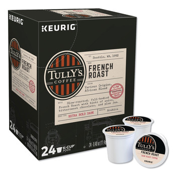  | Tully's Coffee 5000330024 Coffee K-Cups - French Roast Decaf (24/Box)