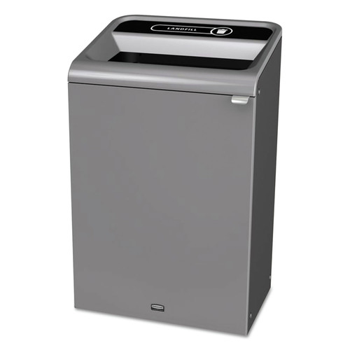 Indoor Waste Receptacles | Rubbermaid Commercial 1961628 33 Gallon Landfill Configure Indoor Recycling Waste Receptacle - Gray image number 0