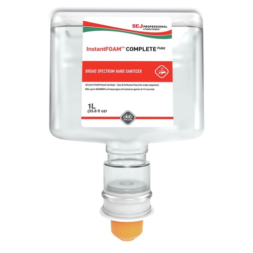 Hand Sanitizers | SC Johnson 10691240071010 1 L Refill InstantFOAM COMPLETE PURE Alcohol Fragrance-Free Hand Sanitizer (3/Carton) image number 0