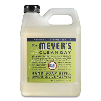Mrs. Meyer's 373219 33 oz. Lemon Verbena Clean Day Liquid Hand Soap Refill