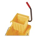 Buckets & Wringers | Rubbermaid Commercial FG748000YEL WaveBrake 2.0 26 qt. Side-Press Plastic Bucket/Wringer Combos - Yellow image number 5