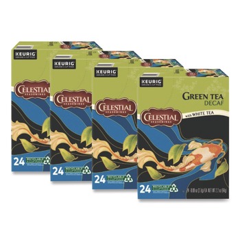 Celestial Seasonings 5000330012 K-Cups - Decaffeinated Green Tea (96/Carton)