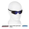 Safety Glasses | Ansell 14481 Nemesis Safety Glasses - Black Frame/Blue Mirror Lens image number 3
