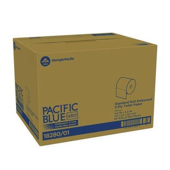 Georgia Pacific Professional 18280/01 Pacific Blue Select 2-Ply Bathroom Tissue - White (550 Sheets/Roll, 80 Rolls/Carton)