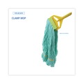 Mop Heads | Boardwalk BWK1200MCT EcoMop Recycled Fiber Looped-End Mop Head - Medium, Green (12/Carton) image number 5