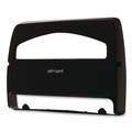 Toilet Seat Cover Dispensers | Georgia Pacific Professional 57748 Safe-T-Gard 16.38 in. x 2.5 in. x 11.75 in. Half-Fold Toilet Seat Cover Dispenser - Black image number 1