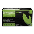 Food Service Disposable & Single Use Gloves | Ammex GWGN46100 8 mil Heavy-Duty Industrial Powder-Free Nitrile Gloves - Large, Green (1000/Carton) image number 0