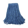 Mop Heads | Boardwalk BWK2020B #20 Cut-End Cotton/Synthetic Fiber Standard Mop Head - Blue (12/Carton) image number 7
