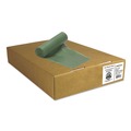 Low-Density Trash Bags | Heritage L7658TE ER1 Eco Blend Max 38 in. x 58 in. 0.8 mil 60 Gallon Can Liners - Green (20 Bags/Roll, 5 Rolls/Carton) image number 0