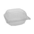 Food Containers & Lids | Pactiv Corp. YCI821600000 SENSATION SmartLock 5.74 x 5.95 x 3.1 Plastic Hinged Lid Container - Clear (500/Carton) image number 1
