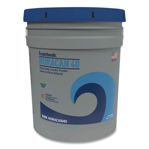 Laundry Detergents | Boardwalk 700394 40 lbs. Pail Low Suds Industrial Powder Laundry Detergent - Fresh Lemon Scent image number 0