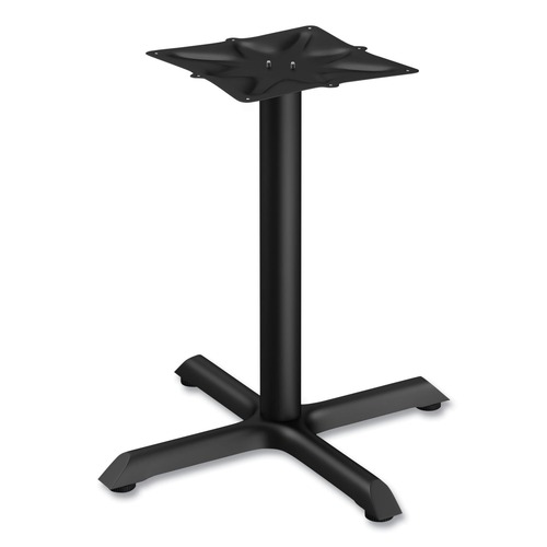 Indoor Dining & Cafe Tables | Alera ALETBH283B Hospitality Series 27.5 in. x 28.5 in. 300 lbs. Capacity Steel Single-Column Bases - Black image number 0