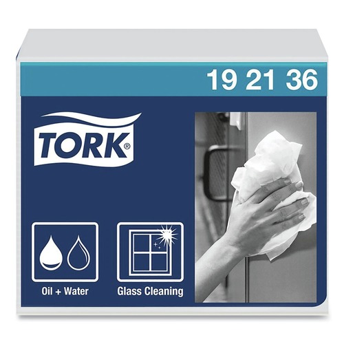 Perforated Roll & Hand Towels | Tork 192136 1/4 Fold 1-Ply 12.5 in. x 13 in. Heavy-Duty Paper Wiper - White (16/Carton) image number 0