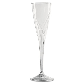 WNA WNA CWSC5 5 oz. Classicware One-Piece Plastic Champagne Flutes - Clear (10/Pack, 10 Packs/Carton)