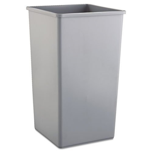 Indoor Waste Receptacles | Rubbermaid Commercial FG395900GRAY 50 gal. Plastic Untouchable Square Waste Receptacle - Gray image number 0