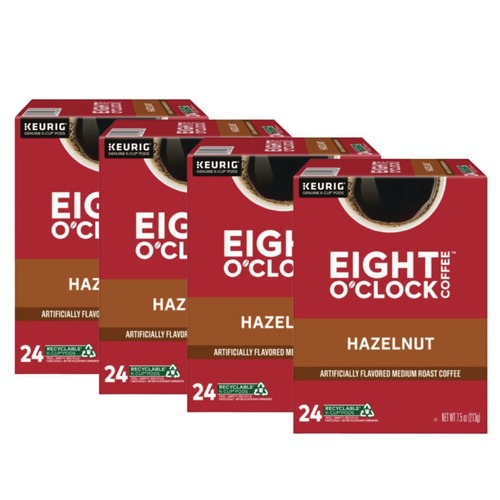 Coffee - Caffeinated | Eight O'Clock 5000359069 Coffee K-Cups - Hazelnut (96/Carton) image number 0