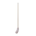 Mops | Boardwalk BWK120C Handle/Deck Mops with No. 20 Head and 54 in. Handle - White Cotton Head/Natural Wood Handle (6/Carton) image number 8