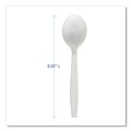 Perforated Roll & Hand Towels | Boardwalk BWKSOUPHWPPWH Heavyweight Polypropylene Cutlery Soup Spoon - White (1000/Carton) image number 4