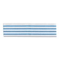 Floor Dusters & Accessories | Rubbermaid Commercial HYGEN 2134282 4.75 x 19 Disposable Microfiber Pad - White/Blue Stripes (3/Carton) image number 0