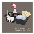 Janitorial & Housekeeping Carts | Rubbermaid Commercial 2202586 Cleaning Caddy Compatible with Full-Size and Compact Housekeeping Carts - Black (6/Carton) image number 4