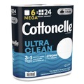 Toilet Tissues | Cottonelle 55699 Ultra CleanCare 1-Ply Septic Safe Mega Rolls Strong Tissue Toilet Paper - White (36/Carton) image number 1