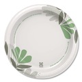 Plates | Dixie UX9WS Pathways Soak-Proof Shield WiseSize 8.5 in. Paper Plates - Green/Burgundy (125/Pack, 4 Packs/Carton) image number 2