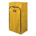 Furniture Cart Accessories | Rubbermaid Commercial 1966719 17.25 in. x 30.5 in. 24 Gallon Zippered Vinyl Cleaning Cart Bag - Yellow image number 3