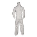 Safety Apparel | Ansell KCC38942 A35 Liquid and Particle Protection Zipper Front Hooded Coveralls - 3X-Large, White (25/Carton) image number 1