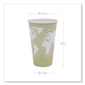 Cups | Eco-Products EP-BHC16-WAPK 16 oz. World Art Renewable and Compostable Paper Hot Cups - Moss (50/Pack) image number 2