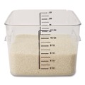 Perforated Roll & Hand Towels | Rubbermaid Commercial FG631200CLR Square Storage Container 12 qt 10.5 x 11.31 x 7.75 Clear Plastic image number 1