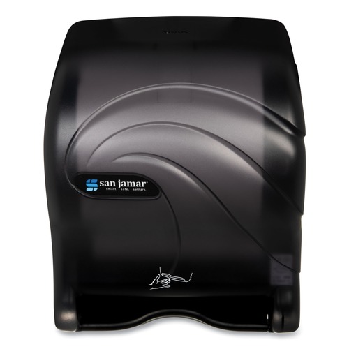 Towel Dispensers | San Jamar T8490TBK 11.88 in. x 9.1 in. x 14.4 in. Oceans Smart Essence Electronic Towel Dispenser - Black image number 0
