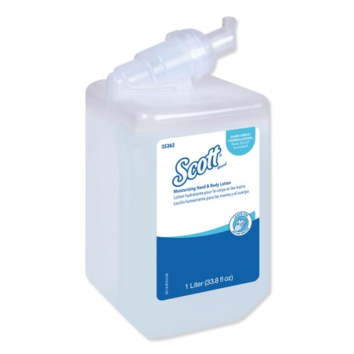 Lotions | Scott 35362 1 L Bottle Moisturizing Hand and Body Lotion - Fresh Scent (6/Carton) image number 0