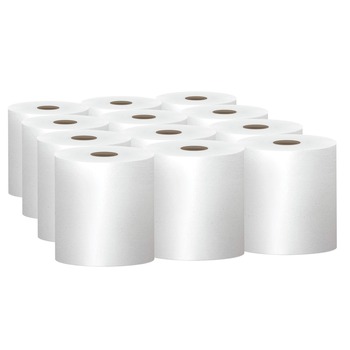 Scott 01000 8 in. x 1000 ft. 1.5 in. Core 1-Ply Essential High Capacity Hard Roll Towels - White (12 Rolls/Carton)