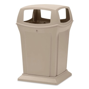 Rubbermaid Commercial FG917388BEIG Ranger 45-Gallon Fire-Safe Structural Foam Open-Style Container - Beige