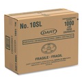 Cup Lids | Dart 10SL Plastic Cold Cup Lids Fits 10 oz. Cups - Translucent (1000/Carton) image number 3