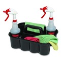Waste Receptacle Accessories & Dollies | Rubbermaid Commercial FG315488BLA Commercial Deluxe 15 in. x 7.4 in. 8-Compartment Carry Caddy - Black image number 3