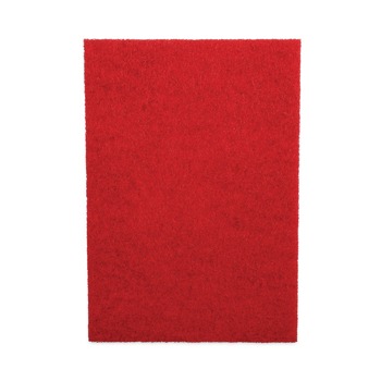 FLOOR PADS CLEANING BUFFING AND POLISHING | Boardwalk 7100115839 28 in. x 14 in. Buffing Floor Pads - Red (10/Carton)